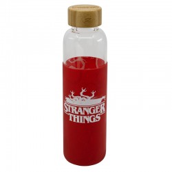Skleněná lahev se silikonovým rukávem 585 ml, Stor, Stranger Things