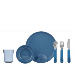 Dětský jídelní set Mio 6 ks, 12m+, Mepal, modrý