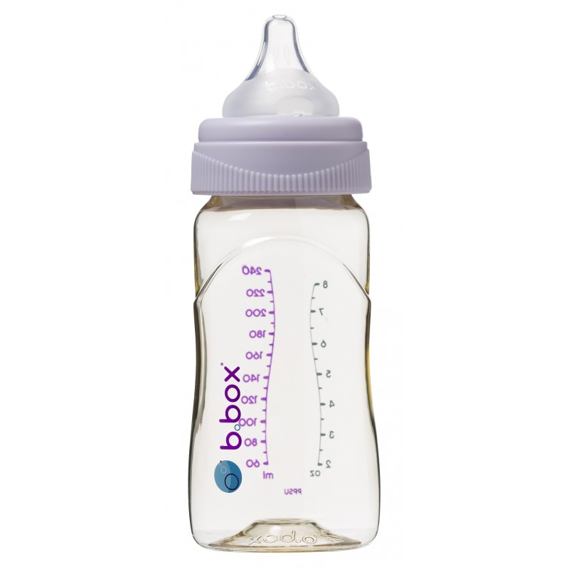 Antikoliková kojenecká láhev, 240 ml, b.box, fialová