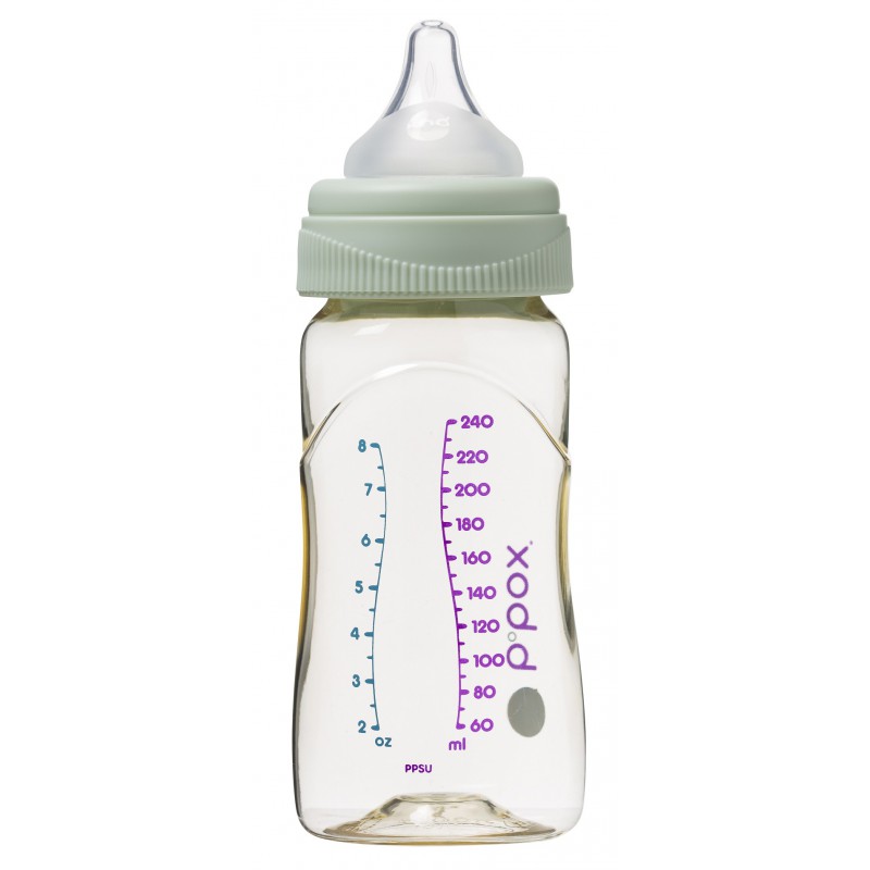 Antikoliková kojenecká láhev, 240 ml, b.box, zelená