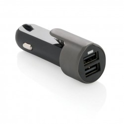 USB nabíječka do auta pro dvě zařízení, Swiss Peak, černá