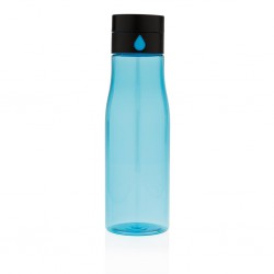 Láhev na sledování pitného režimu Aqua 600 ml, XD Design, modrá
