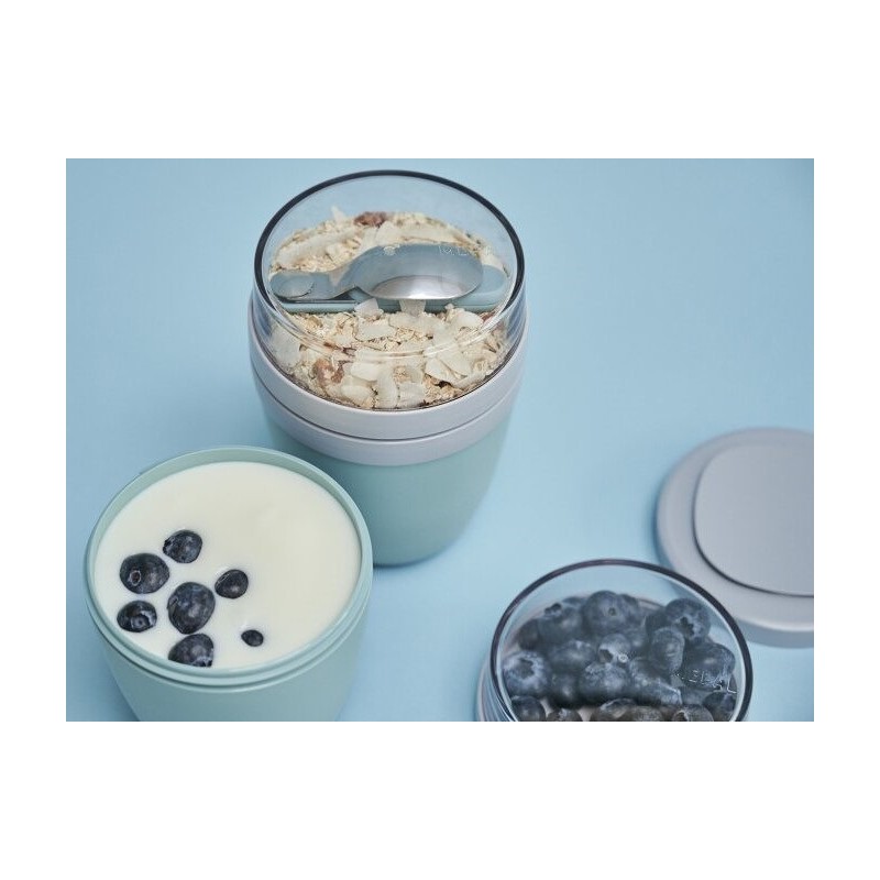 Svačinová dóza na jogurt Ellipse 300 + 120 ml, Mepal, sv. modrá